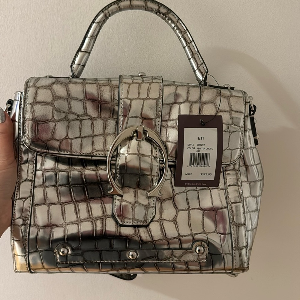 Etienne Silver Handbag
